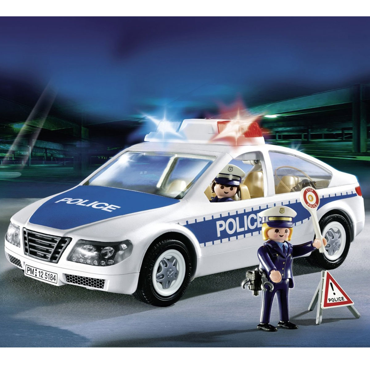 ماشین پلیس با نور چشمک زن مدل 5184 پلی موبیل