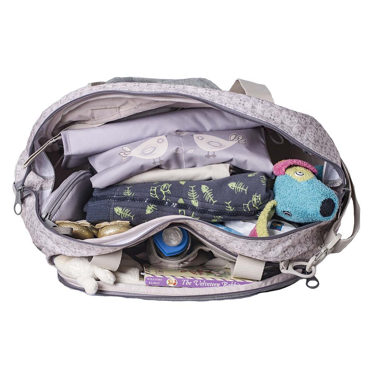 خرید کیف مادر شاتل کرم طوسی مدل 38013