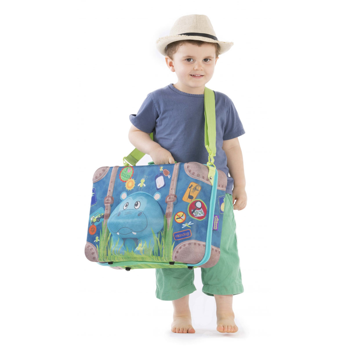 چمدان بی چرخ اسب آبی مدل 80074