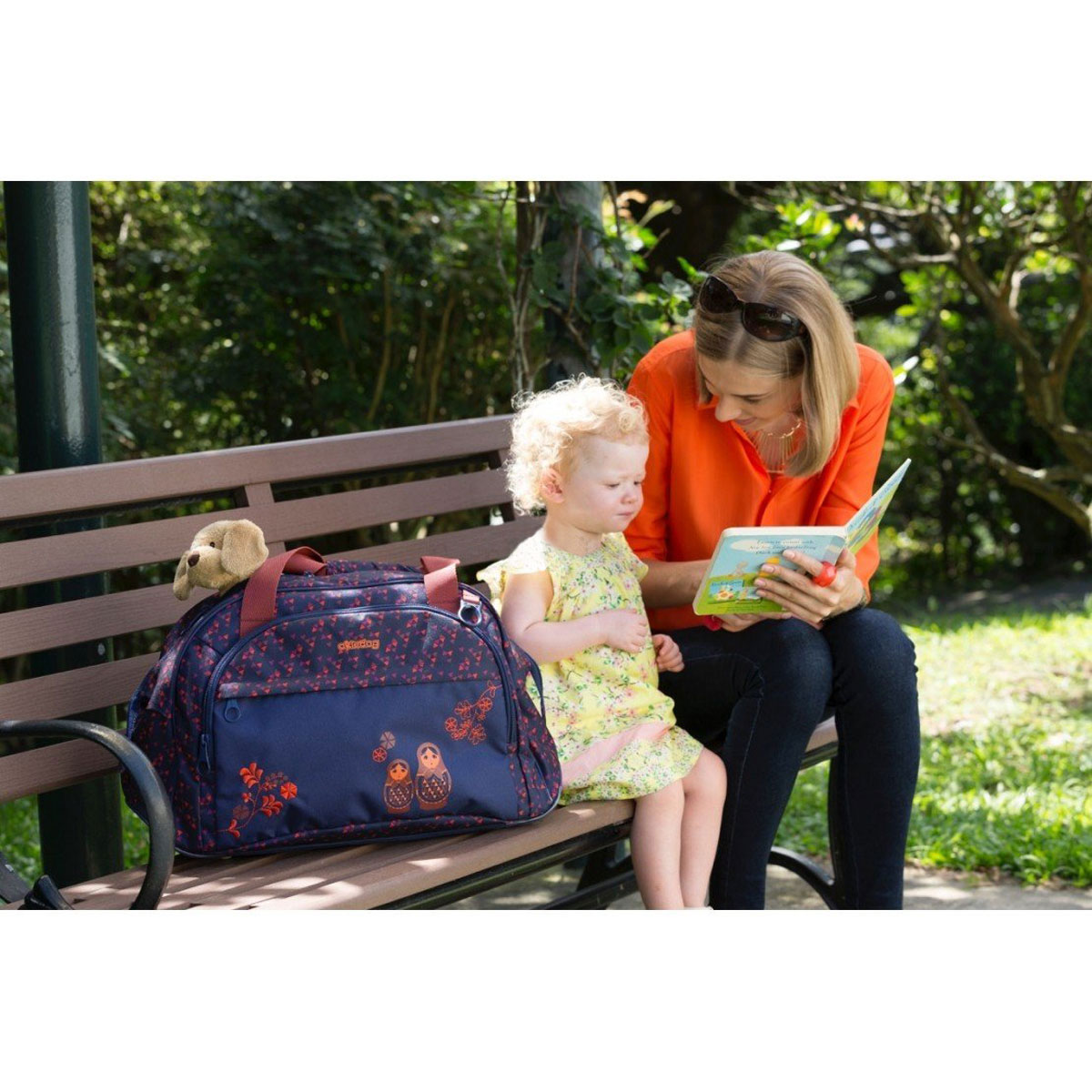 کیف مادر شاتل سرمه ای قرمز 39004