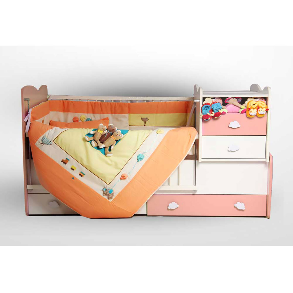 سرویس روتختی شش تکه مدل خانواده خرس نارنجی