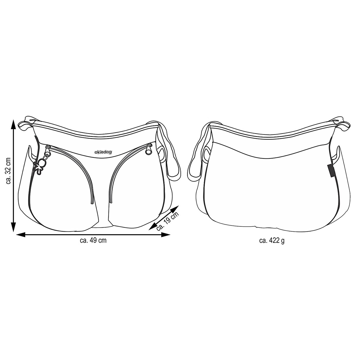 خرید کیف مادر موندو طرحدار جین مدل 37012