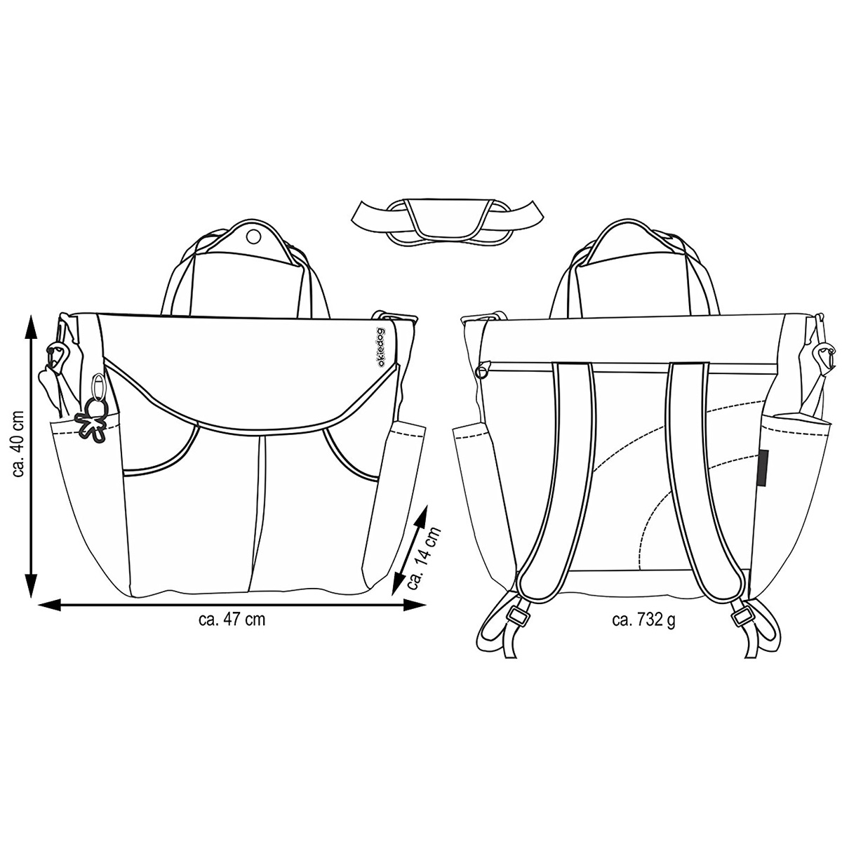 خرید کیف مادر سومو مشکی کوله پشتی مدل 39011