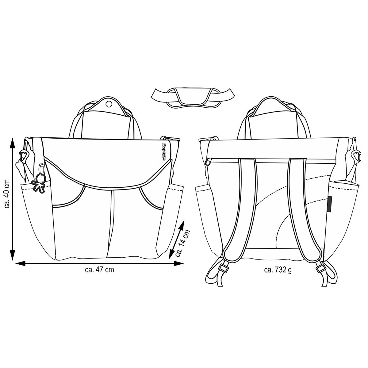 خرید کیف مادر سومو دودی پروانه دار کوله پشتی مدل 36011