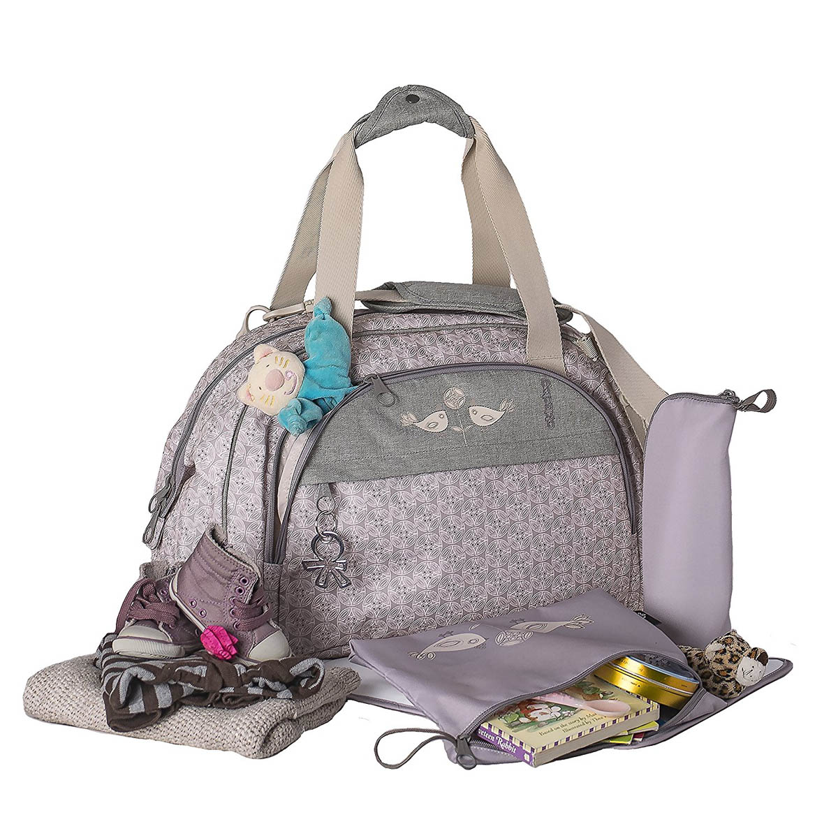 خرید کیف مادر شاتل کرم طوسی مدل 38013