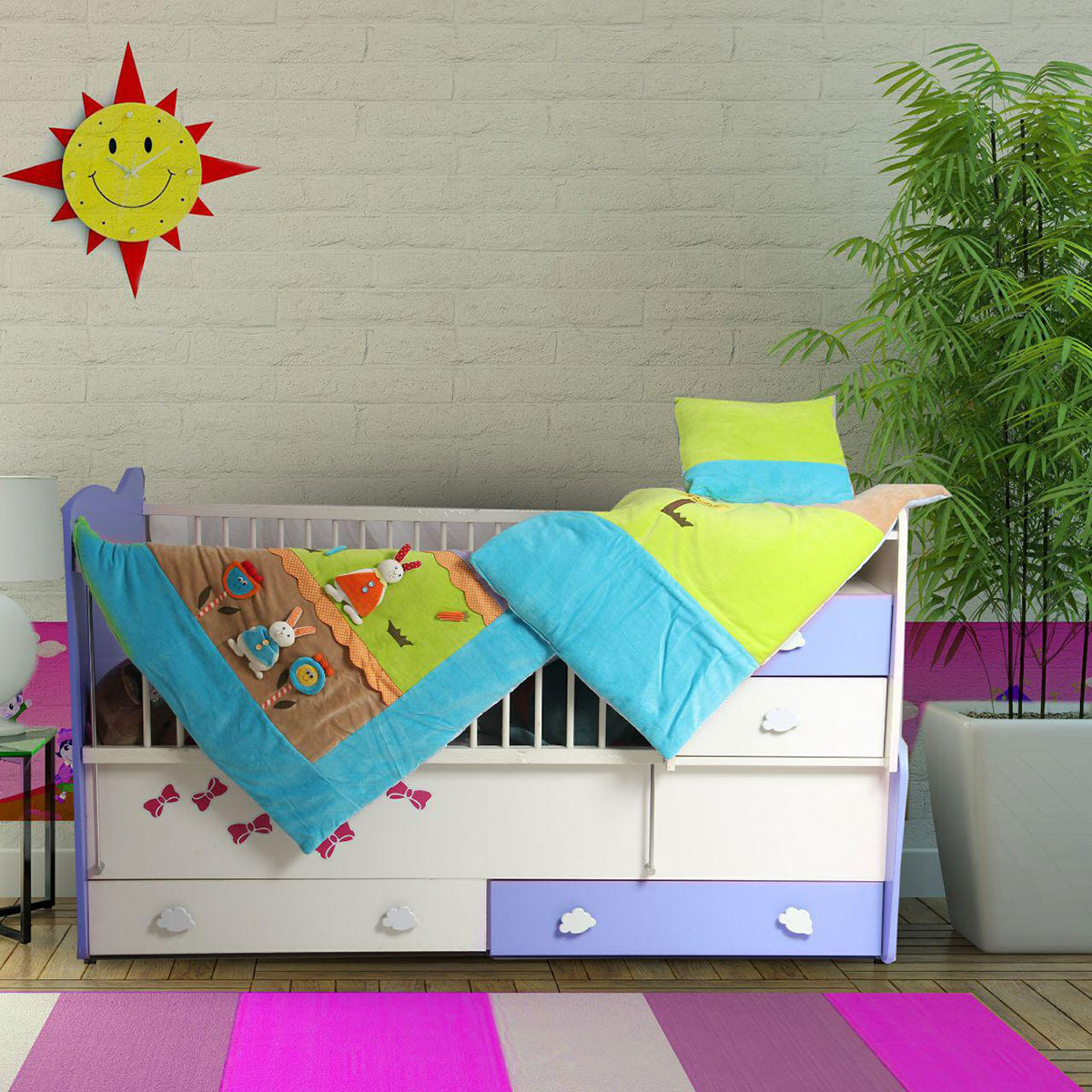 سرویس روتختی شش تکه مدل مزرعه آبی