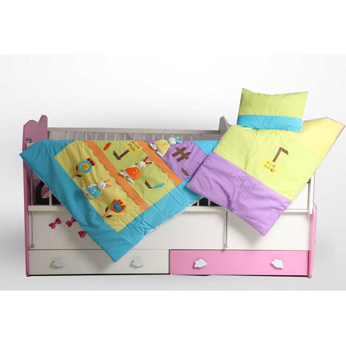 سرویس دم دستی سه تکه مدل مزرعه تترون آبی