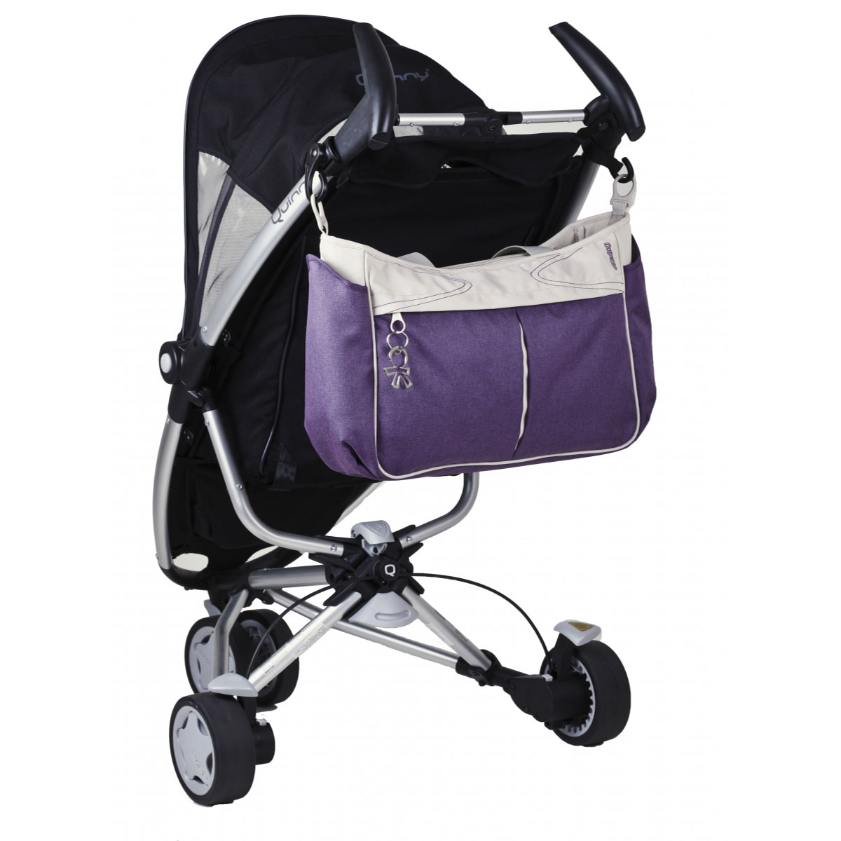 کیف مادر بنفش کرم مدل 35007