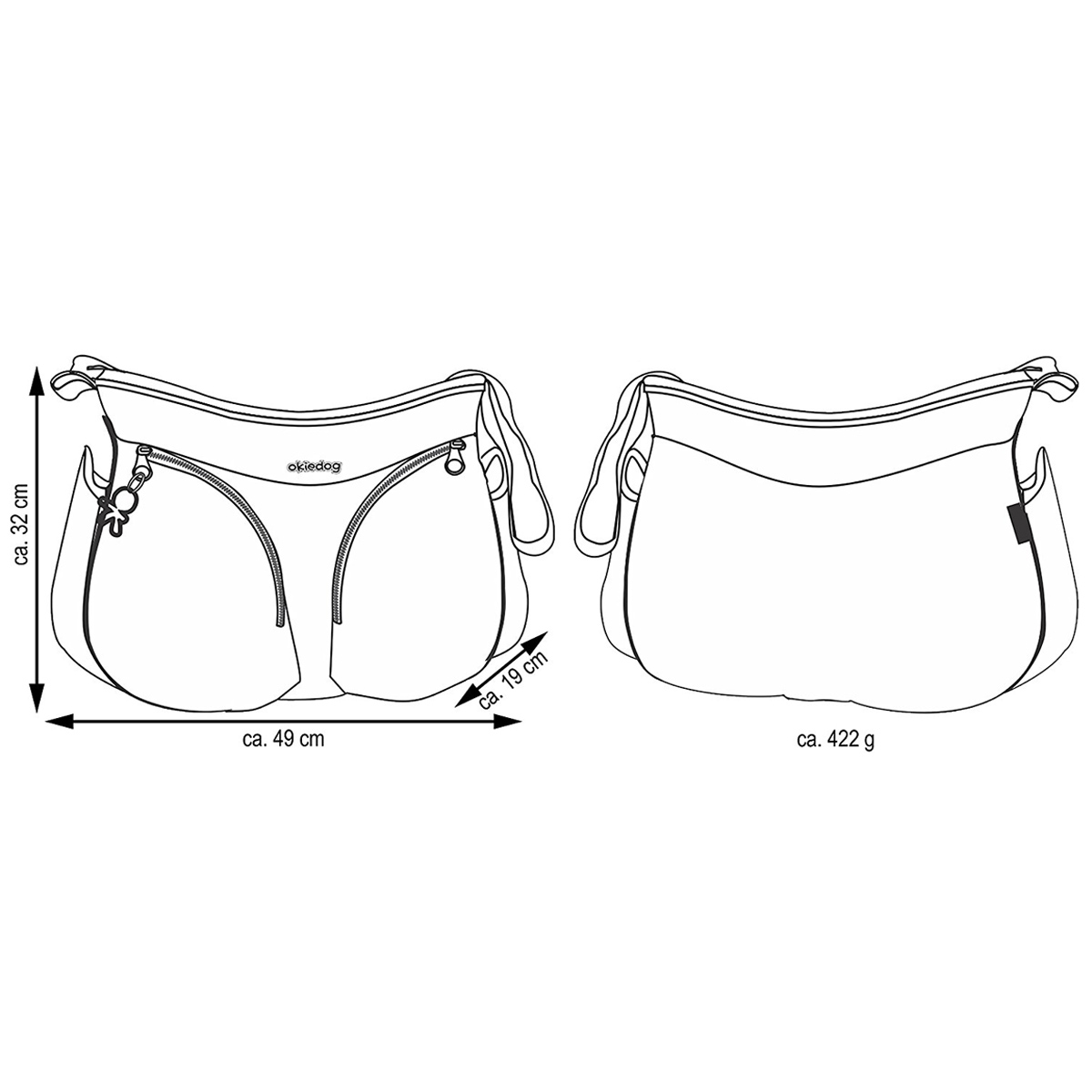 خرید کیف مادر موندو دودی پروانه دار مدل 36012