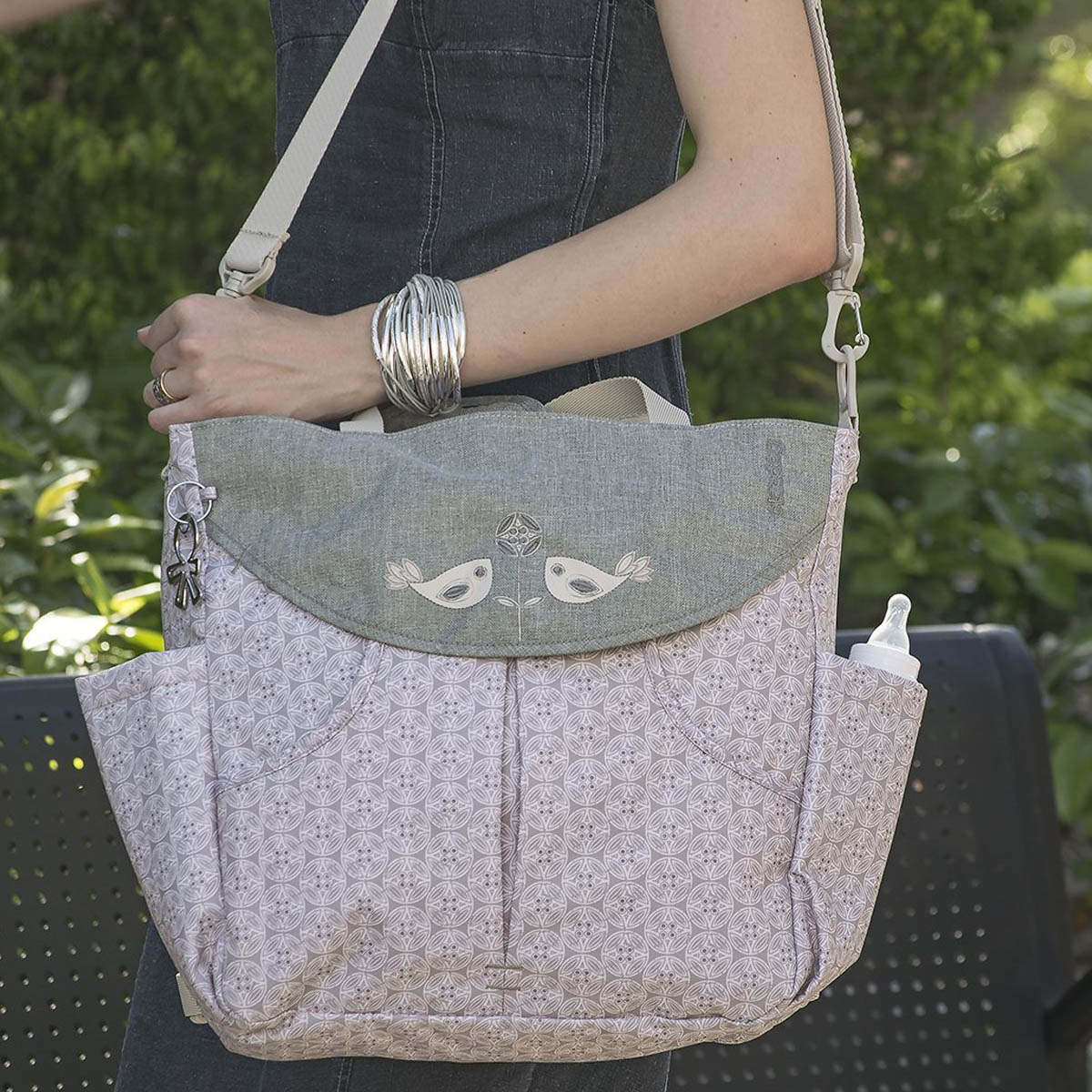 خرید کیف مادر سومو کرم طوسی کوله پشتی مدل 38011