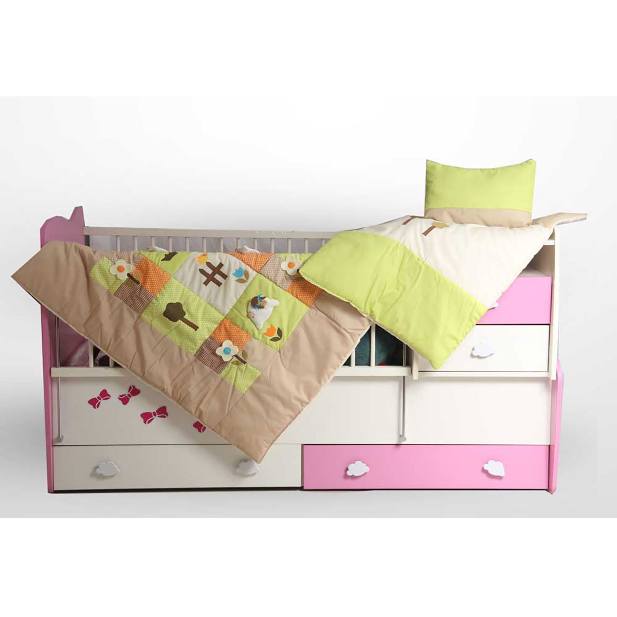 سرویس دم دستی سه تکه مدل مزرعه گوسفندان تترون سبز