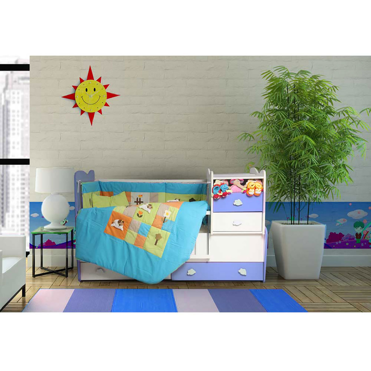 سرویس روتختی شش تکه مدل مزرعه گوسفندان