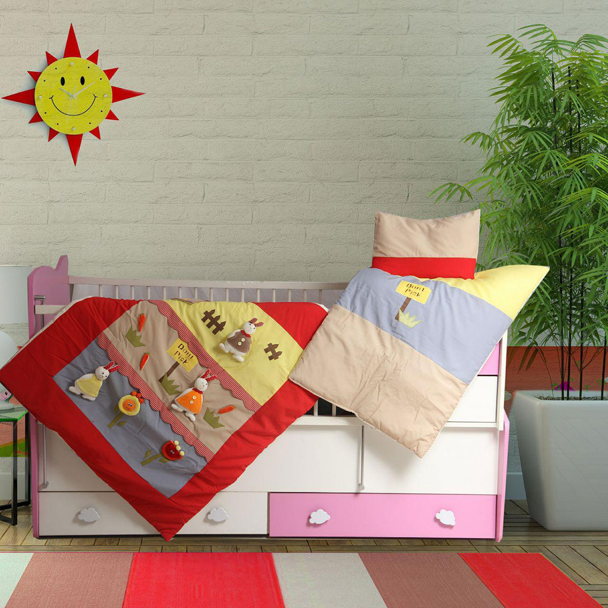 سرویس دم دستی سه تکه مدل مزرعه تترون قرمز