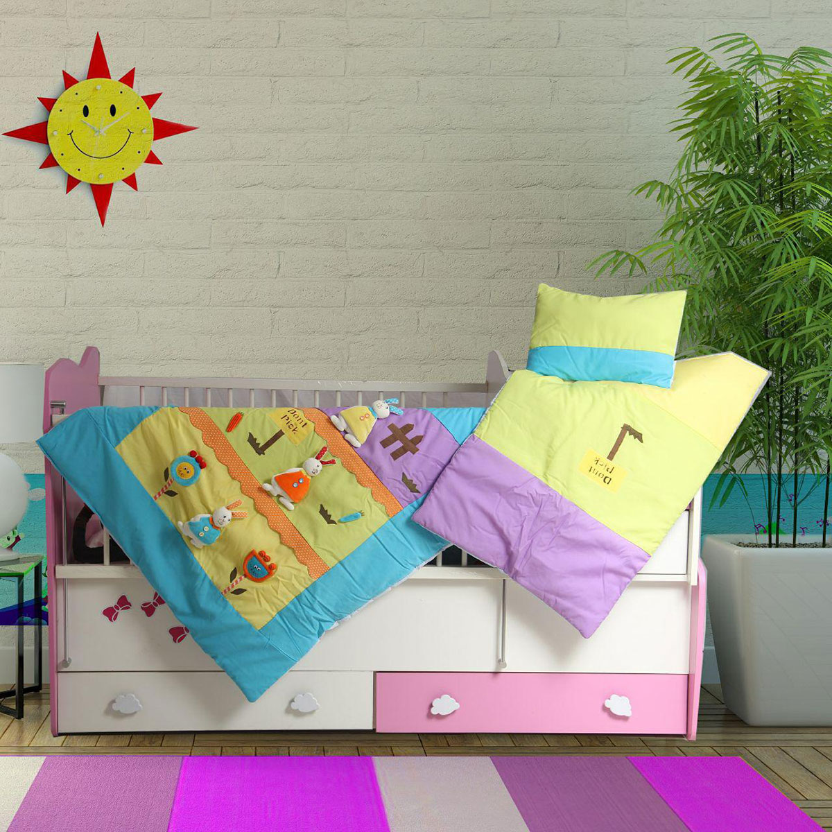 سرویس دم دستی سه تکه مدل مزرعه تترون آبی